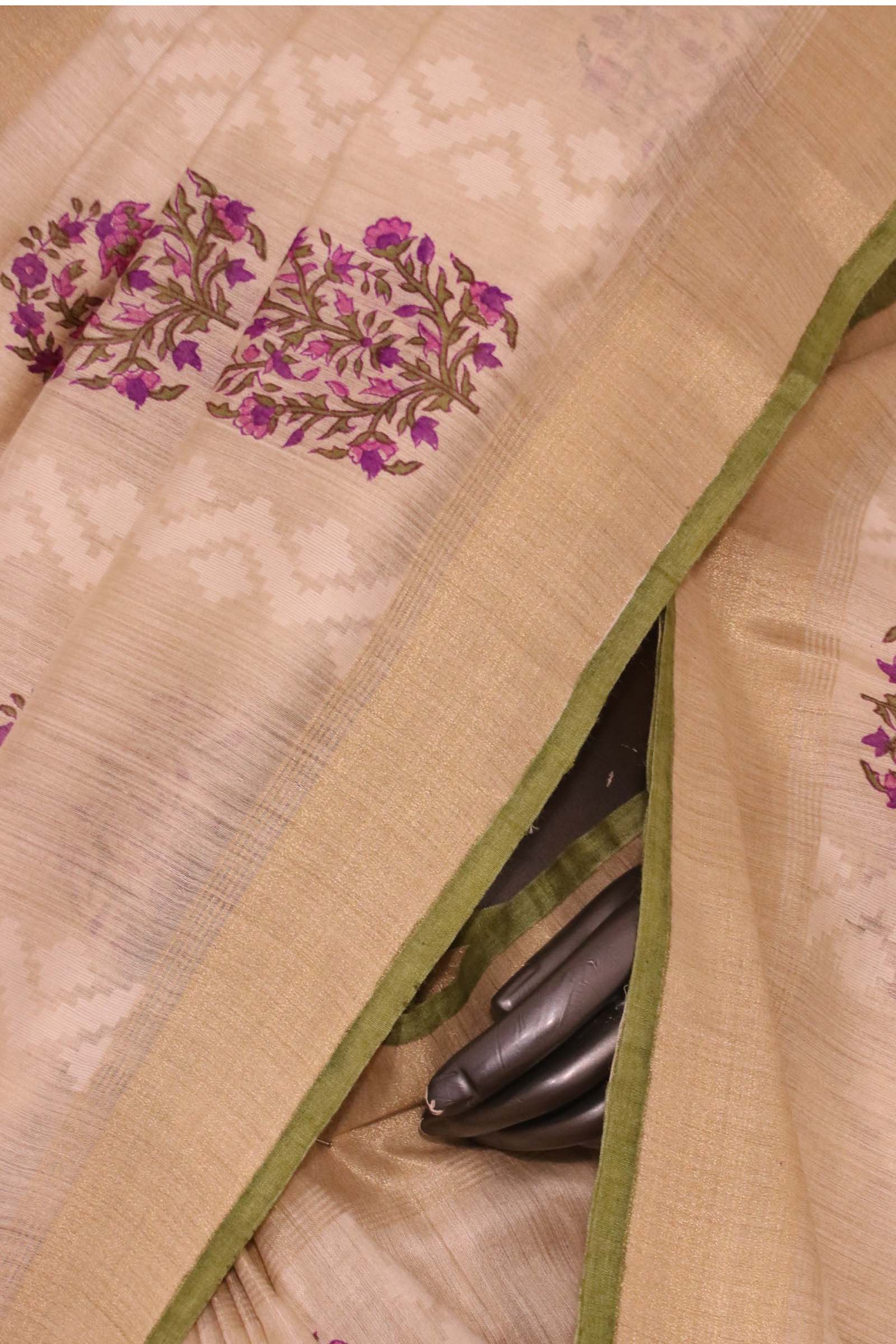 Handloom Pure Tussar Silk Saree AL203730